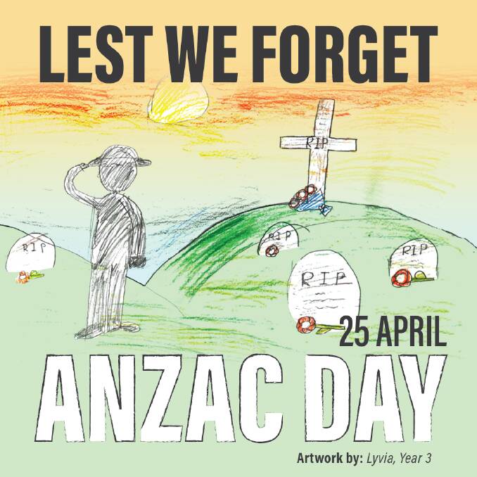 Student's artwork brings home Anzac Day message