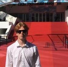 EMERGING: Filmmaker Brady O'Sullivan on the Cannes Film Festival red carpet. Picture: Supplied