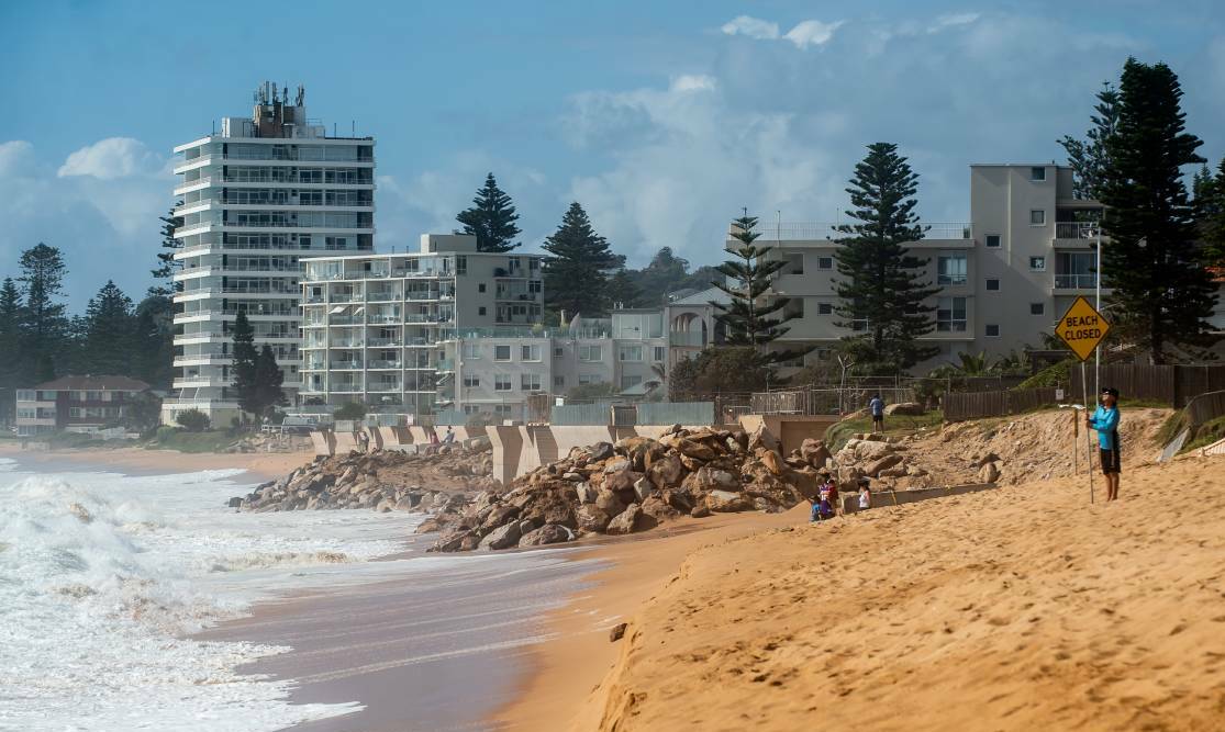 CONSTRUCTION: Collaroy seawall solution was developed after wild storms. Picture: Ian Bird