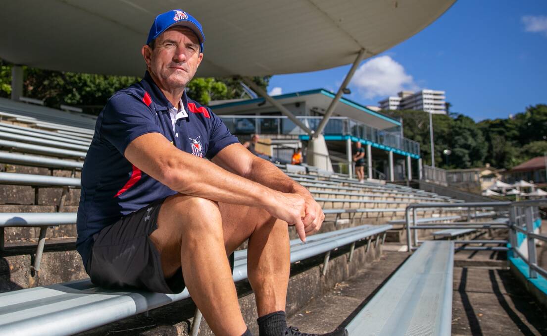 GUTSY: Manly Rugby coach, Phil Blake pictured at Manly Oval. Picture: Geoff Jones