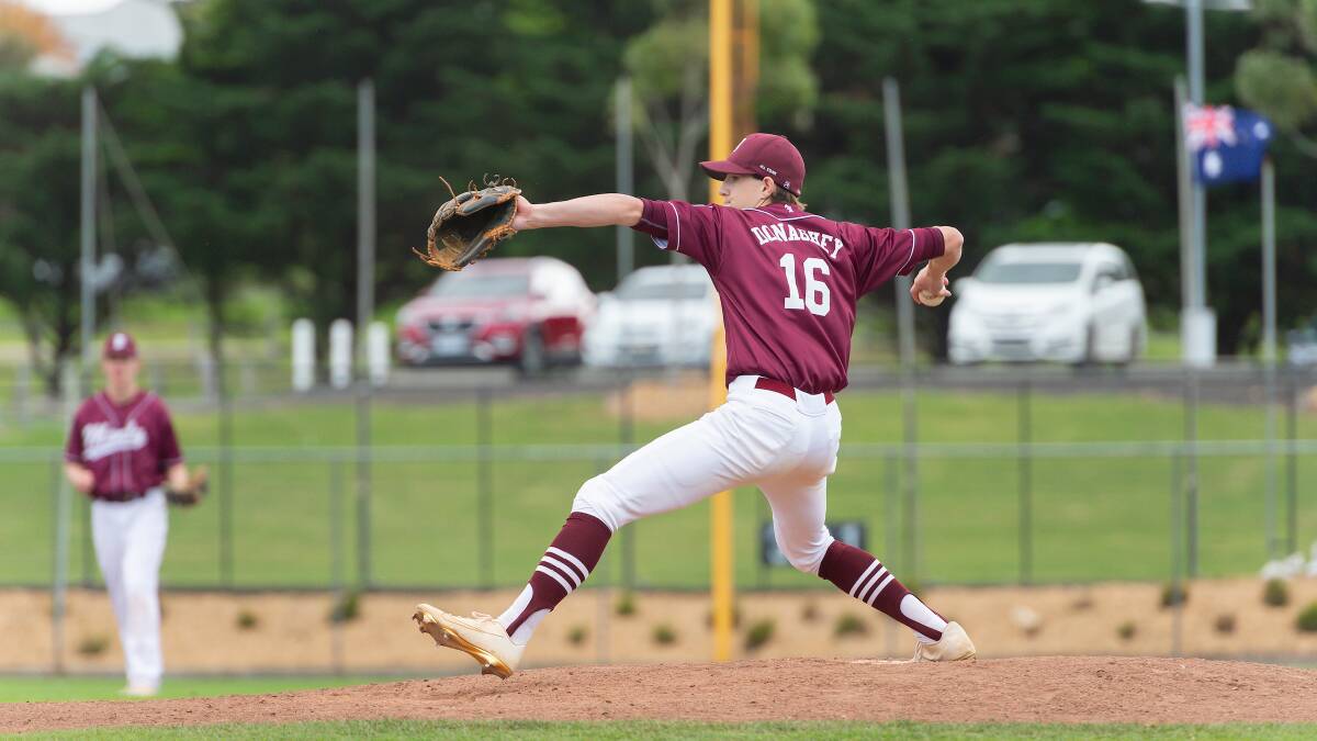 DREAM: Manly pitcher Luke Donaghey. Picture: Brendon Beacom