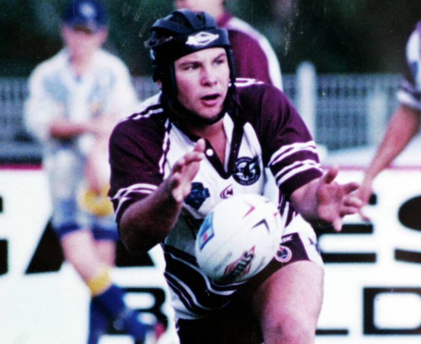 LIFE MEMBER: A young Glenn Stewart in action for the Sea Eagles.