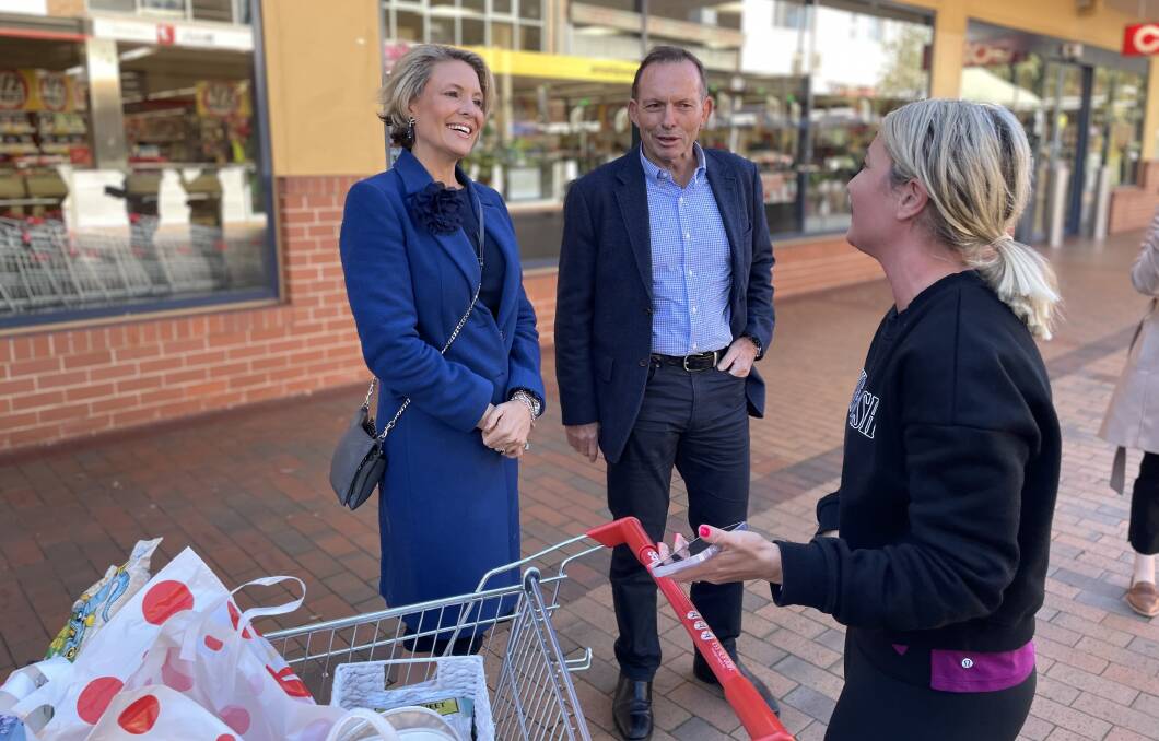 PHOTO GALLERY: Former Prime Ministers Tony Abbott and John Howard were on the campaign trail with Liberal candidate for Warringah Katherine Deves on Wednesday. Pictures: Nadine Morton