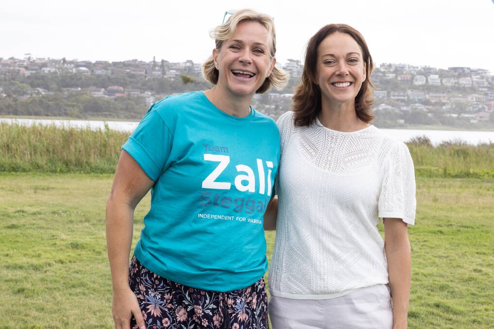 PHOTO GALLERY: Independent Warringah MP Zali Steggall and Mackellar's Independent candidate Dr Sophie Scamps at Saturday's rally. Pictures: Supplied