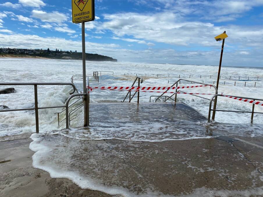 PHOTO GALLERY: There has been widespread coastal erosion and damage along the northern beaches, with council warning more damage is possible overnight. Picture: Northern Beaches Council