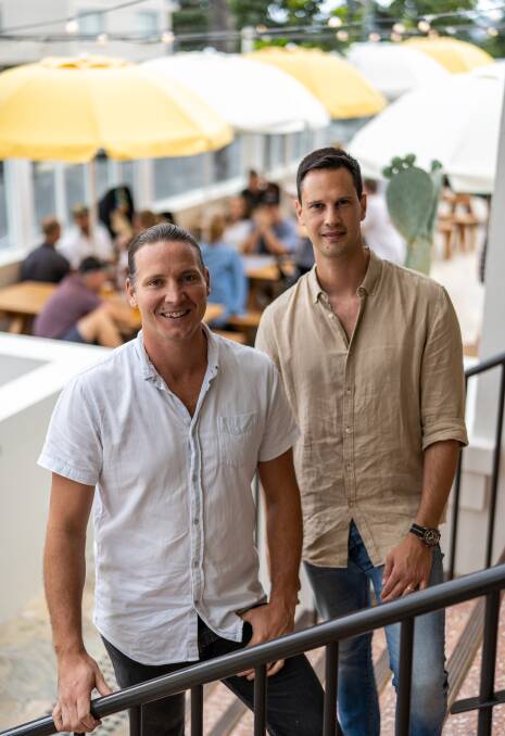 FUTURE PLANS: Harbord Hotel owners Glenn Piper and Lachlan Cottee are keen to expand the venue. Picture: Supplied