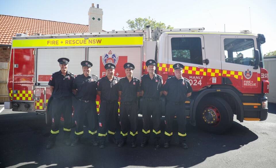 WORKS DONE: Manly firefighters celebrating the reopening of their station following a $2.9 million makeover. Picture: Supplied