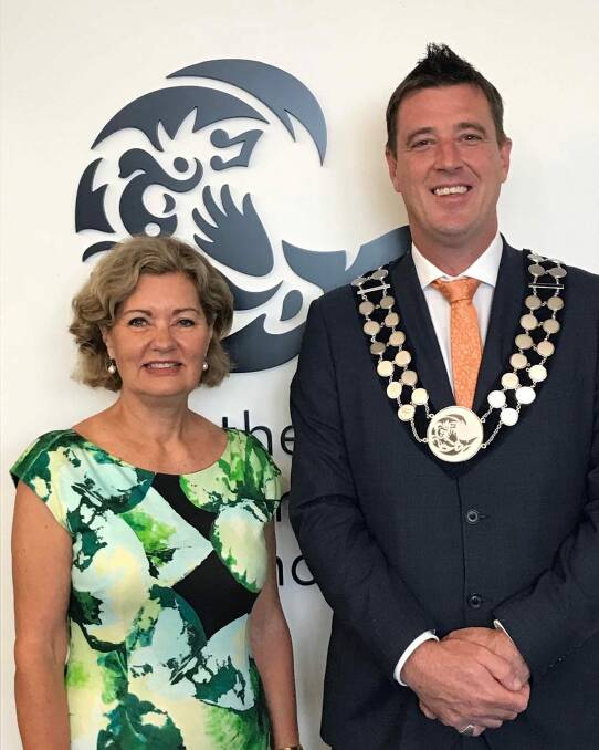 ELECTED: Deputy mayor Candy Bingham and mayor Michael Regan were re-elected to their respective roles for the new term. Picture: Facebook/Good for Manly